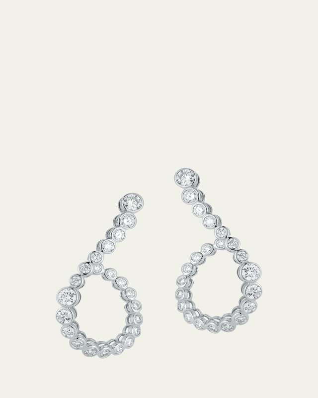 Halo Hoop Earrings with Diamonds